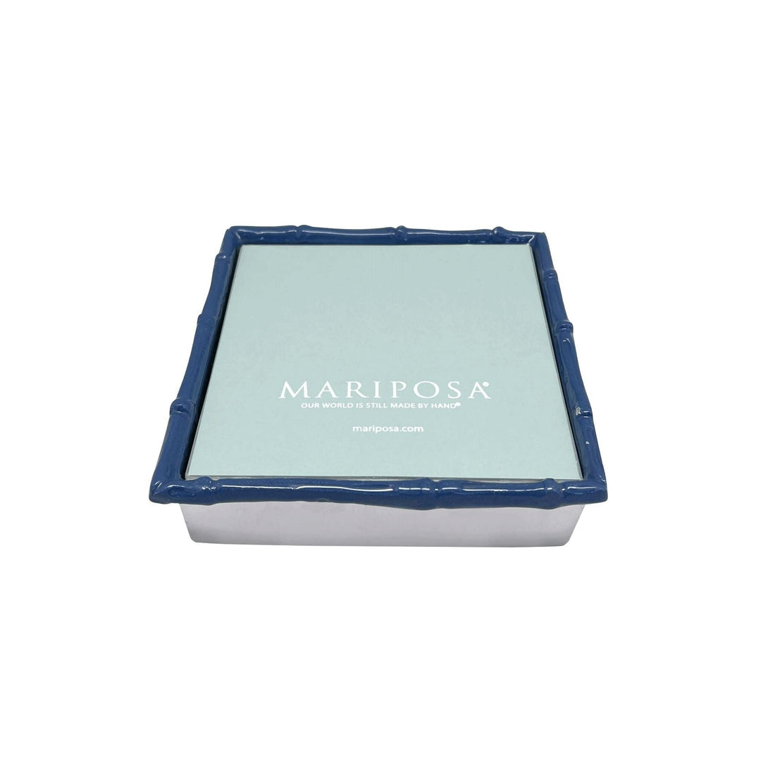 Mariposa Bamboo Blue Napkin Box with Insert