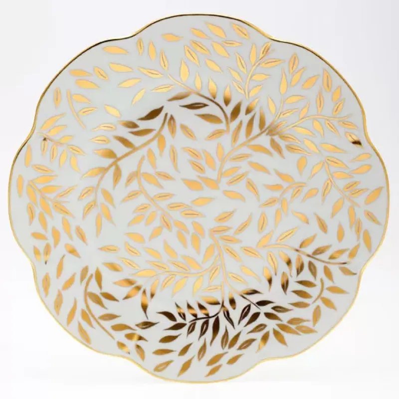 Royal Limoges Olivier Gold Round Deep Platter