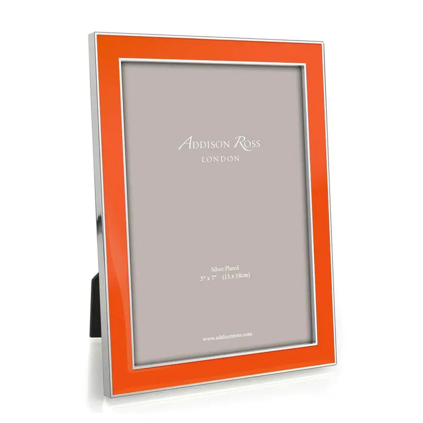Addison Ross Enamel with Orange Silver Frame