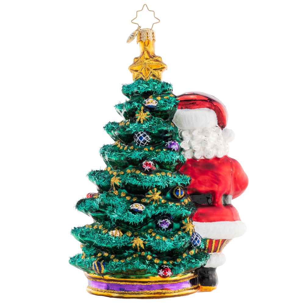 An image of Christopher Radko Deck the Halls Santa Ornament