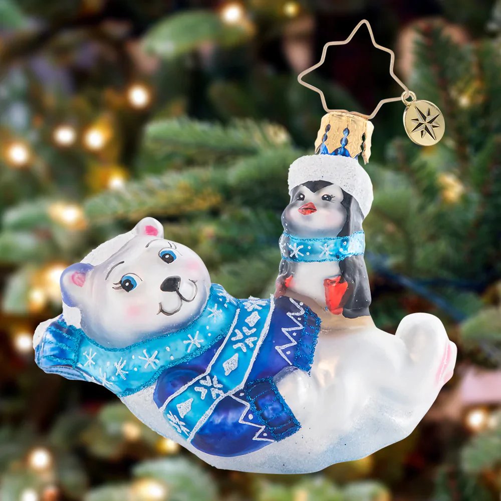An image of Christopher Radko Perfect Polar Pals Gem Ornament