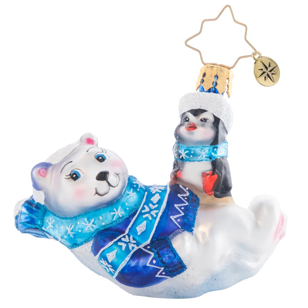 An image of Christopher Radko Perfect Polar Pals Gem Ornament