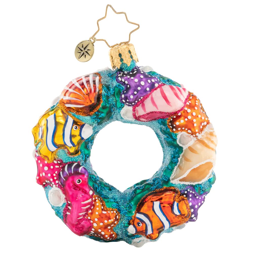 An image of Christopher Radko Under the Sea Wreath Gem Ornament