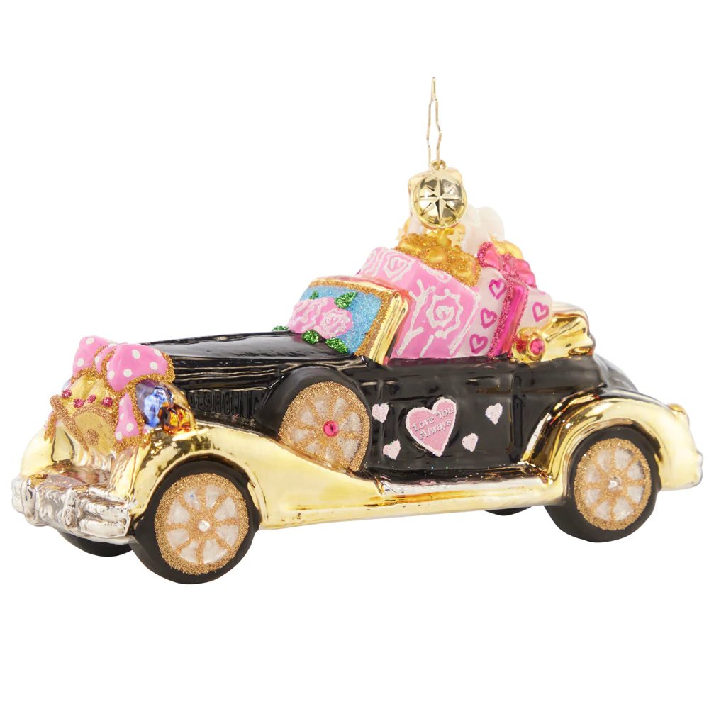 Christopher Radko Just Married Roadster Ornament