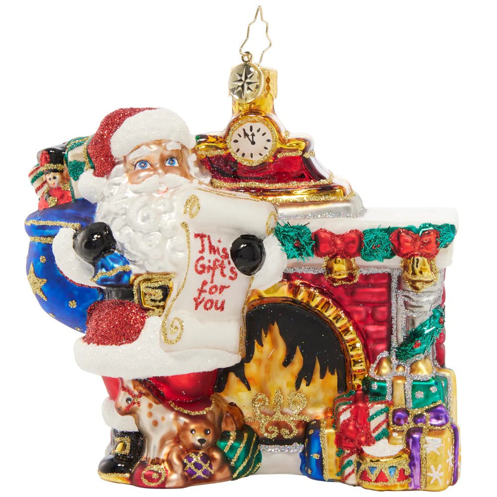 An image of Christopher Radko Nice List Santa Ornament