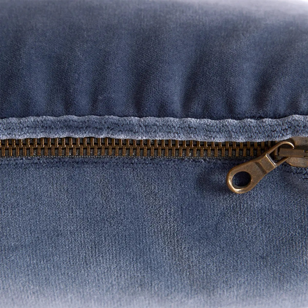 Zipper detail on Yves Delorme Divan Decorative Pillow in Mystere