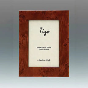Tizo Burl Pattern Wide Wood Frame in Brown