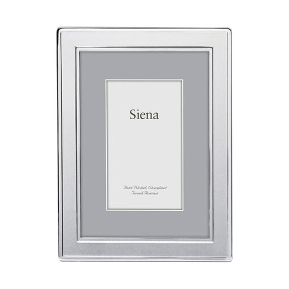 Siena Double Border Plain Silverplate Frame