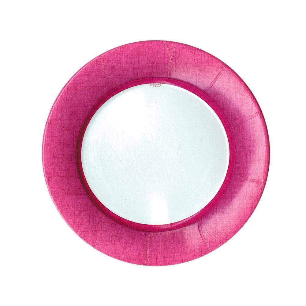 An image of Caspari Linen Round Salad & Dessert Plate