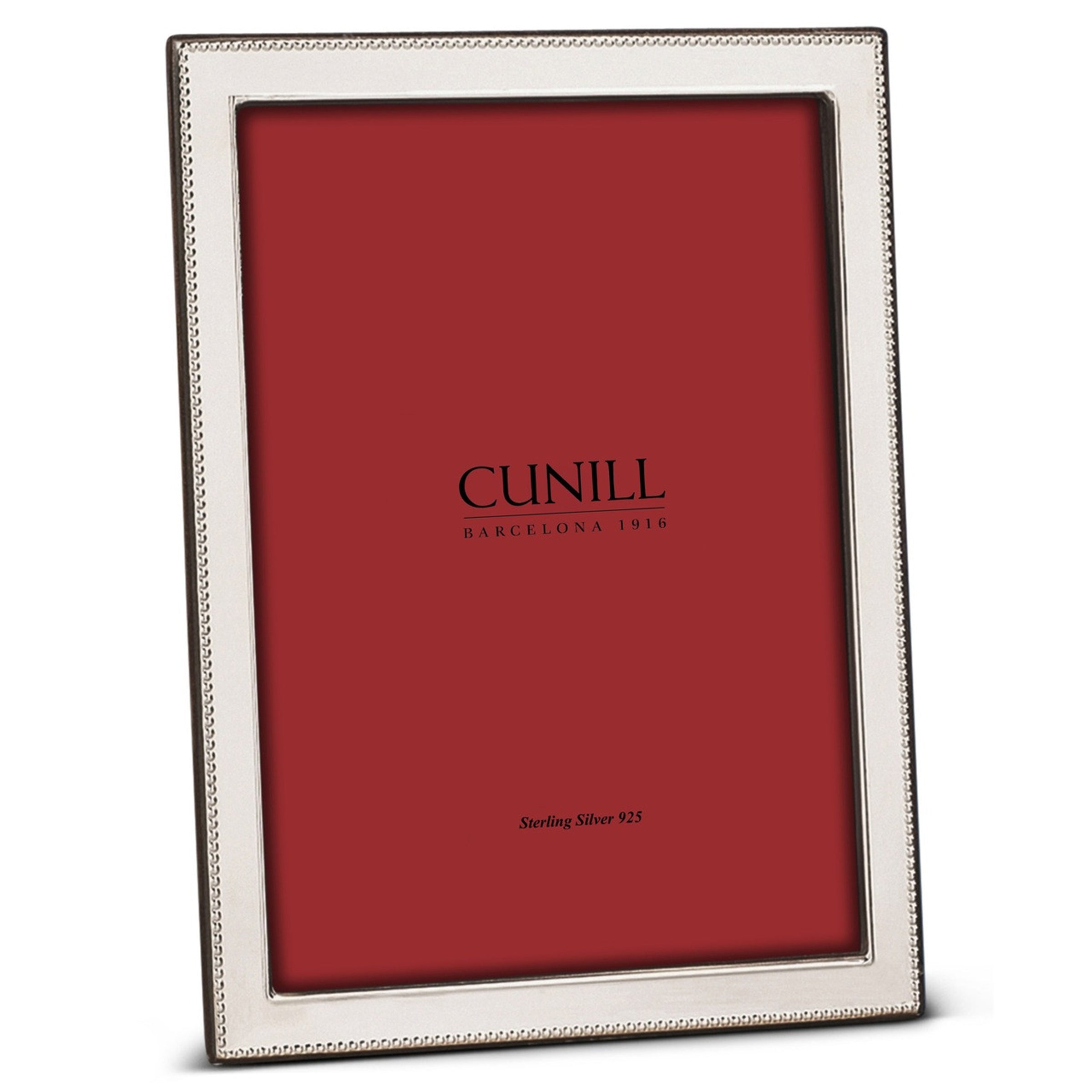 Cunill Contemporary Bead Non-Tarnish Sterling Silver Picture Frame