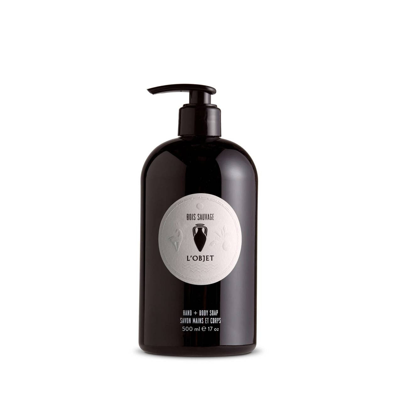 An image of L'Objet Bois Sauvage Hand & Body Liquid Soap 17 oz