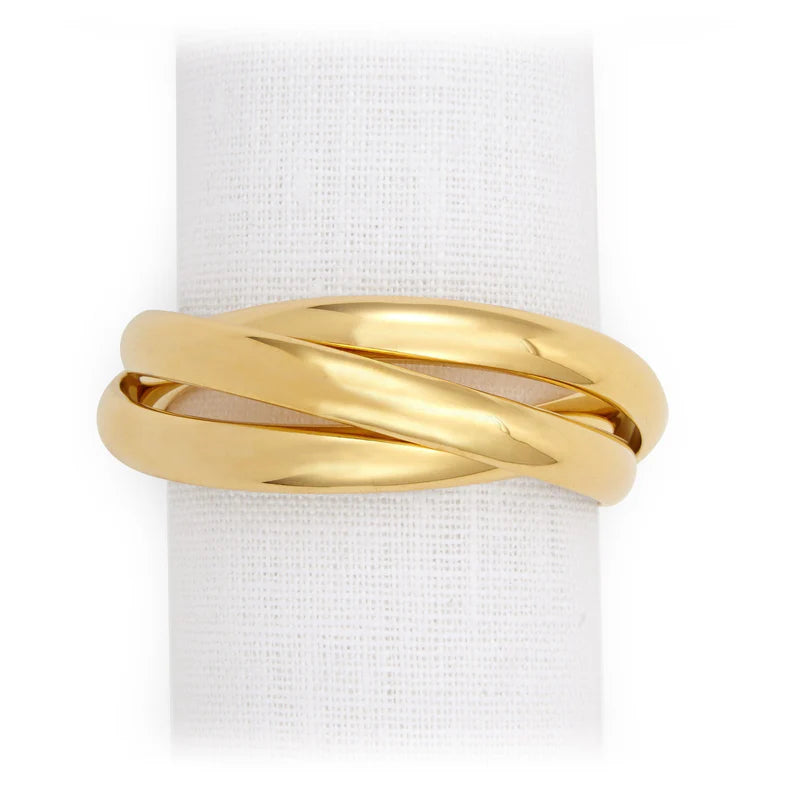 L'Objet Three-Ring Jewels Napkin Ring - Set of 4