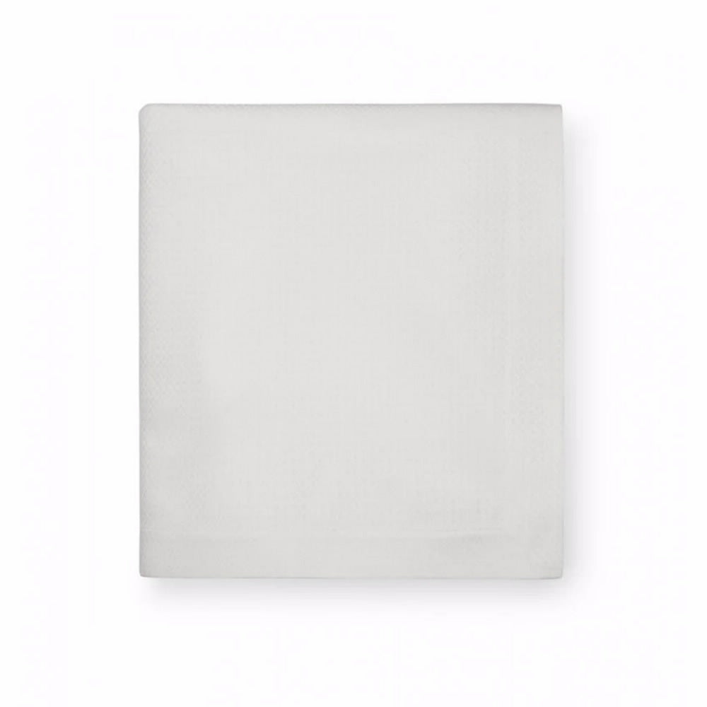 Sferra Blaine White Tablecloth - 90" x 90"