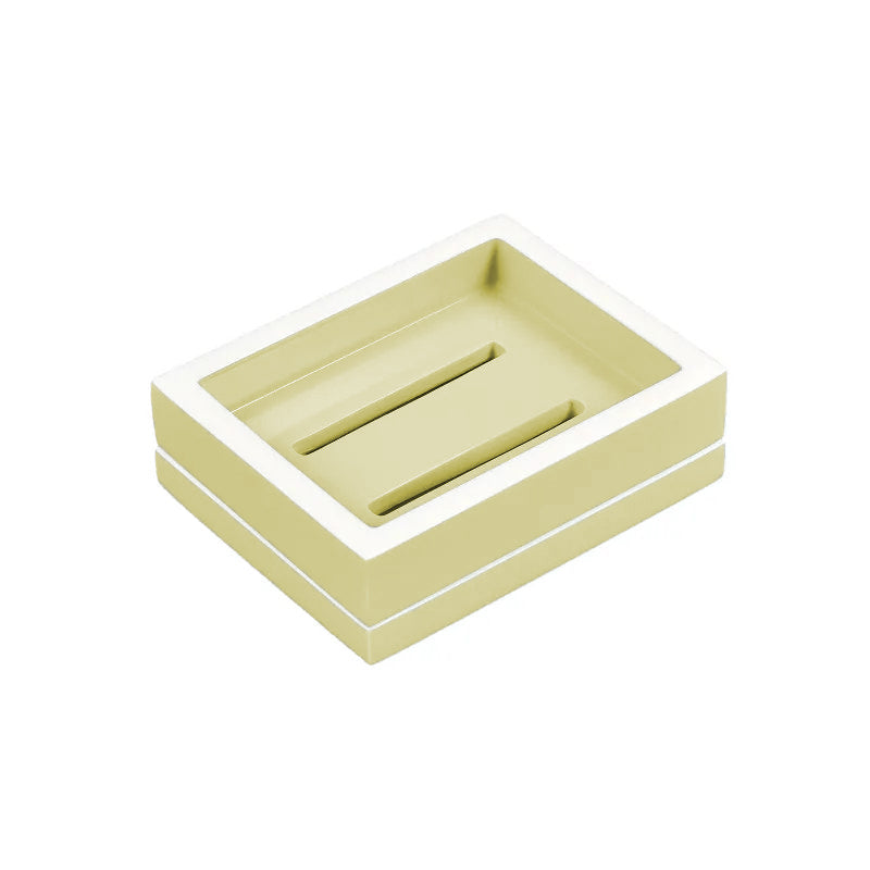 Pacific Connections Taupe & White Soap Dish