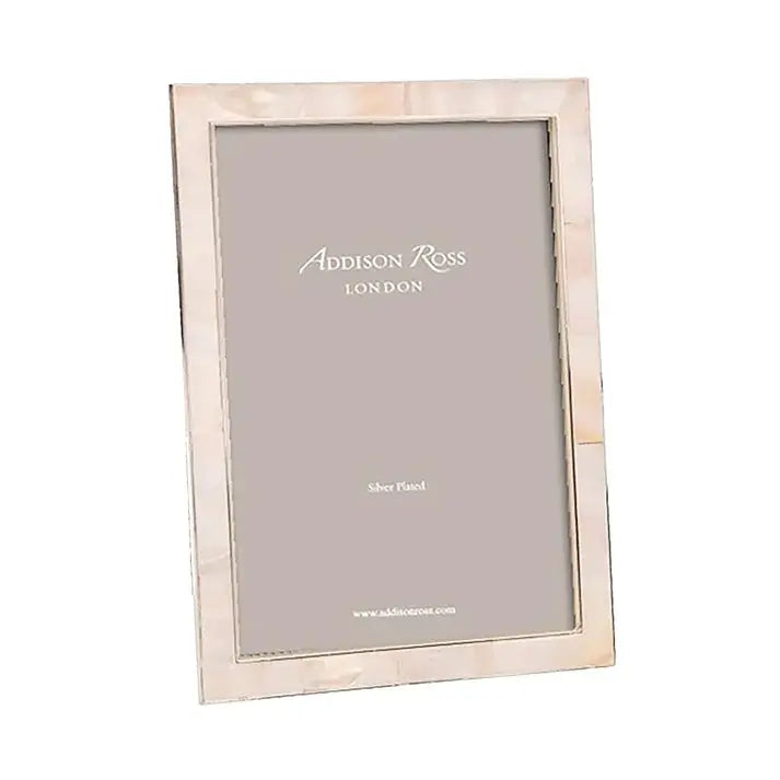 Addison Ross White Pave Mother of Pearl Frame in Cream