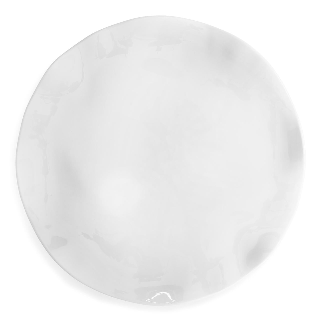 An image of Q Squared Luxe White Ruffle Salad Plate - Set of 4