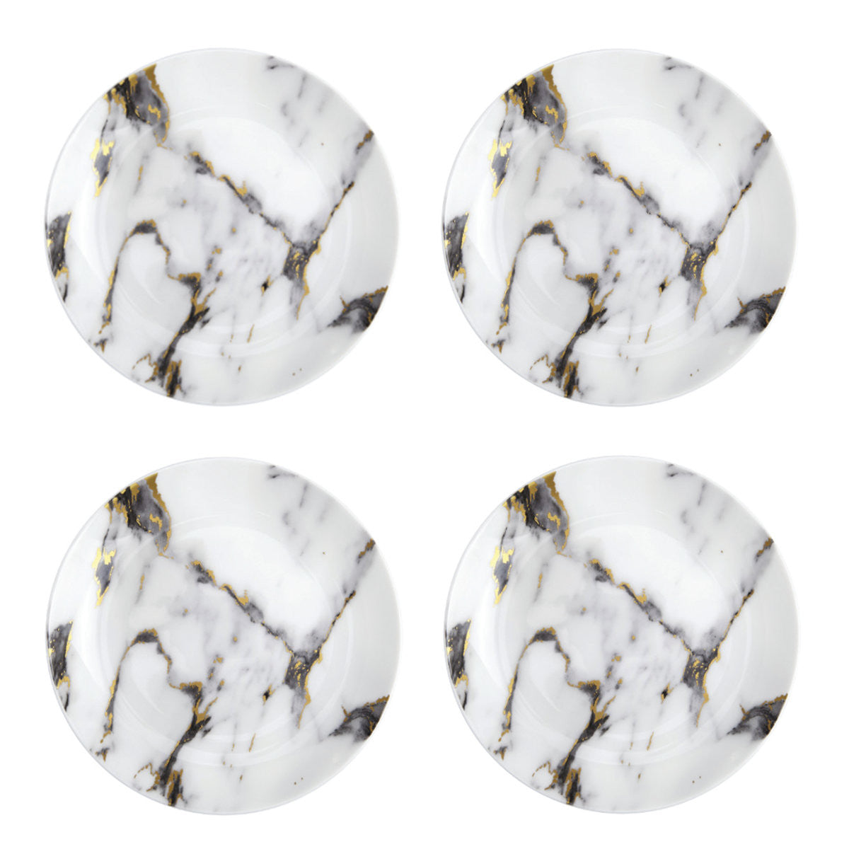 Prouna Marble Venice Fog Canape Plate - Set of 4