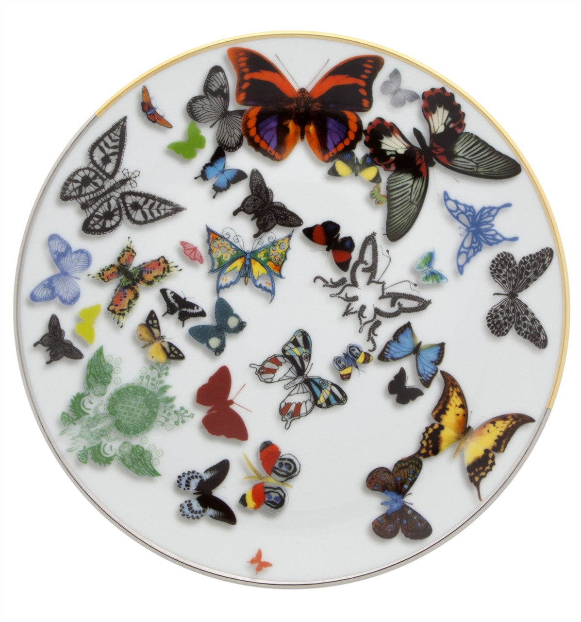 Vista Alegre Christian La Croix Butterfly Parade Dessert/Salad Plate