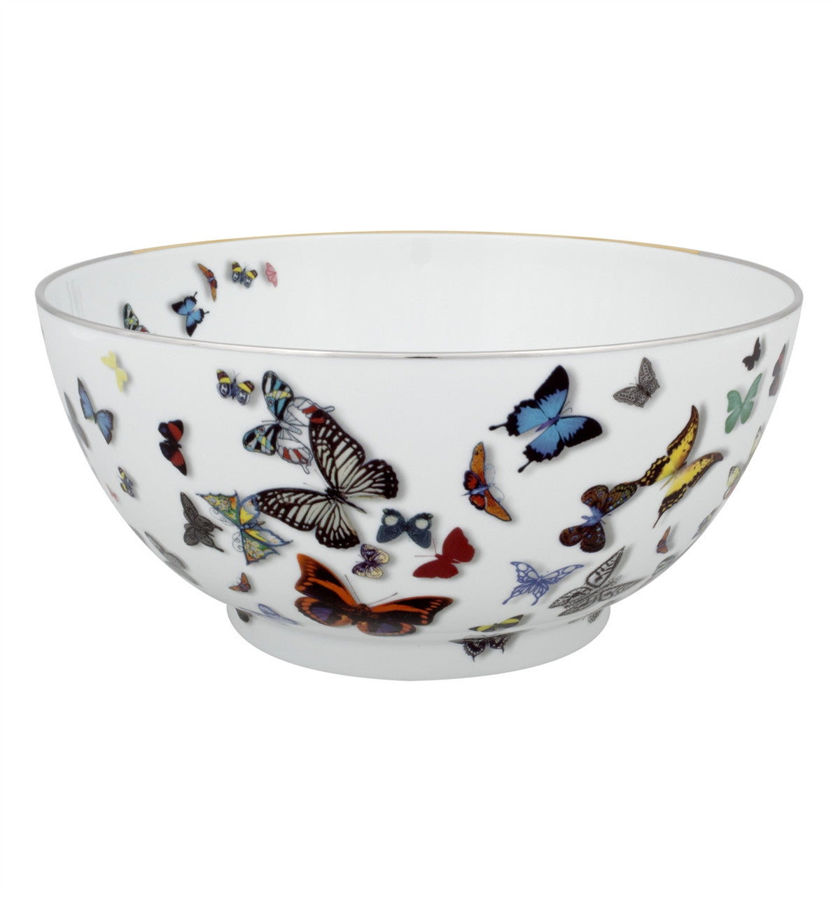 An image of Vista Alegre Christian La Croix Butterfly Parade Salad Serving Bowl