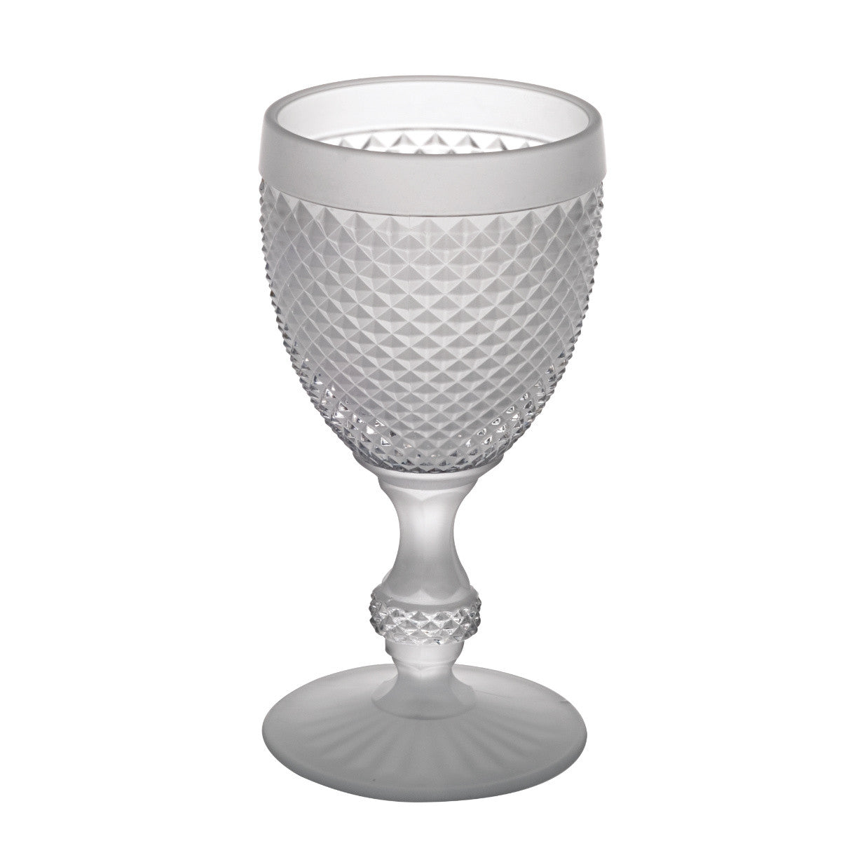 An image of Vista Alegre Bicos Bicolor Frosted Stem Goblet