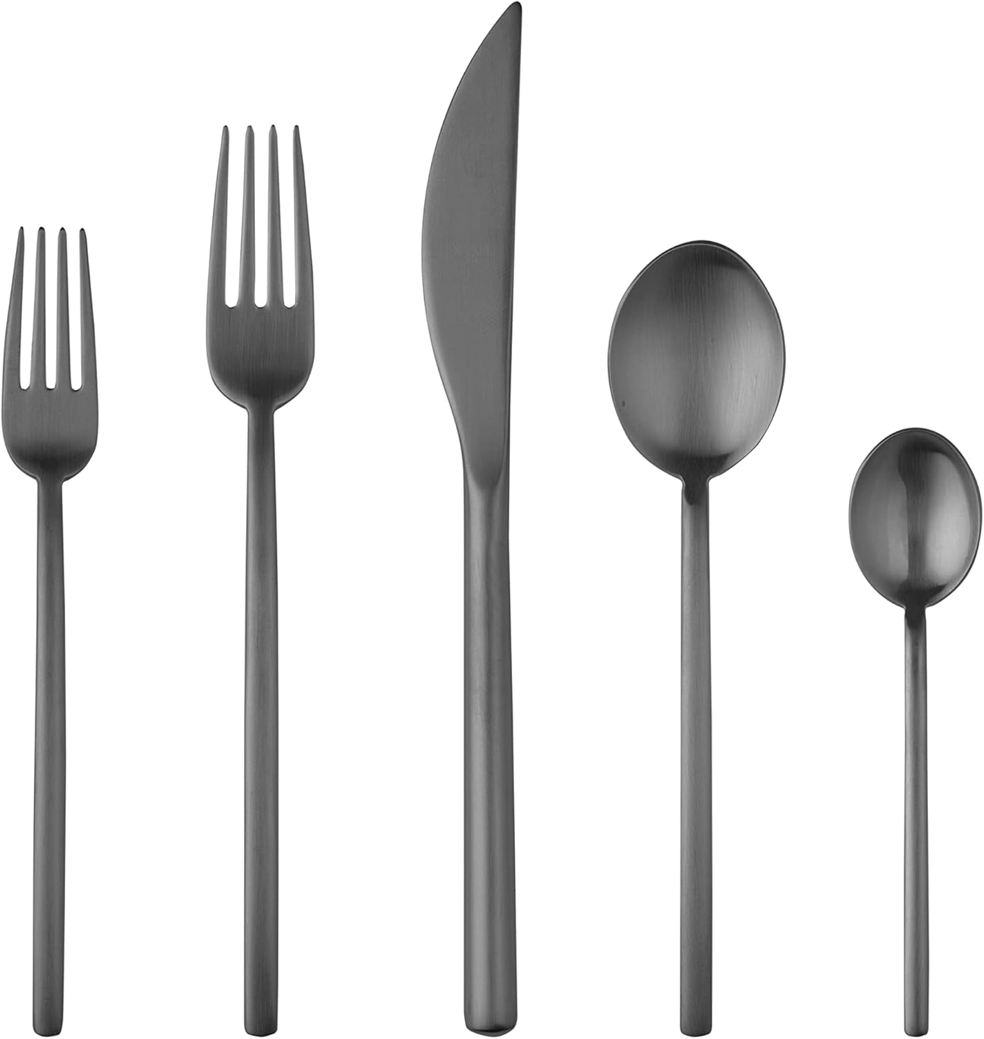 An image of Mepra Cutlery Set 5 pcs - Linea Ice Oro Nero