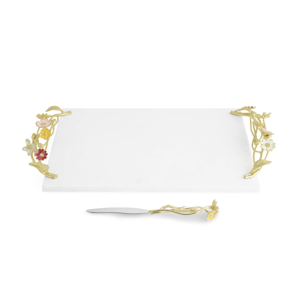 Michael Aram Wildflowers - Cheese Board with Knife