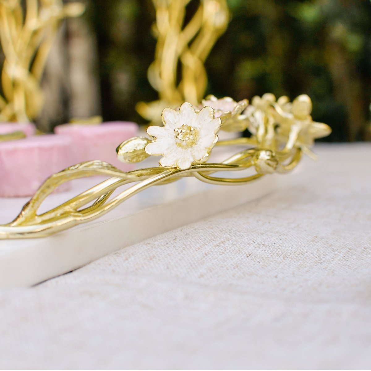 An image of Michael Aram Wildflowers - Cheese Board with Knife