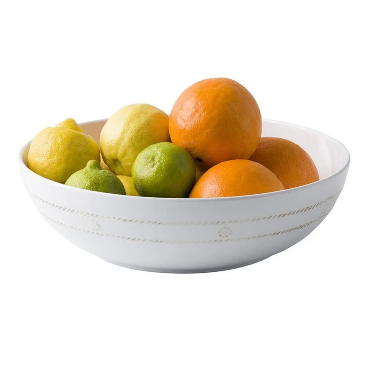 An image of Juliska Berry & Thread Melamine Whitewash Serving Bowl