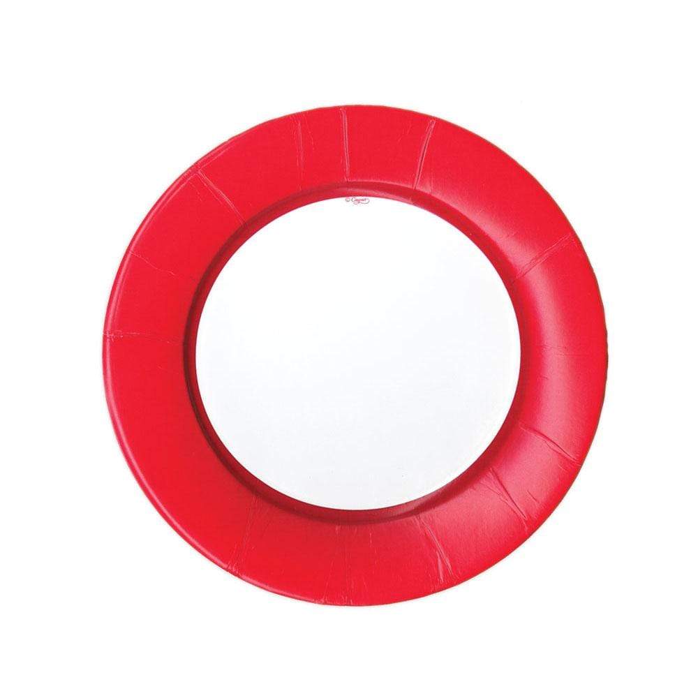 An image of Caspari Linen Round Salad & Dessert Plate
