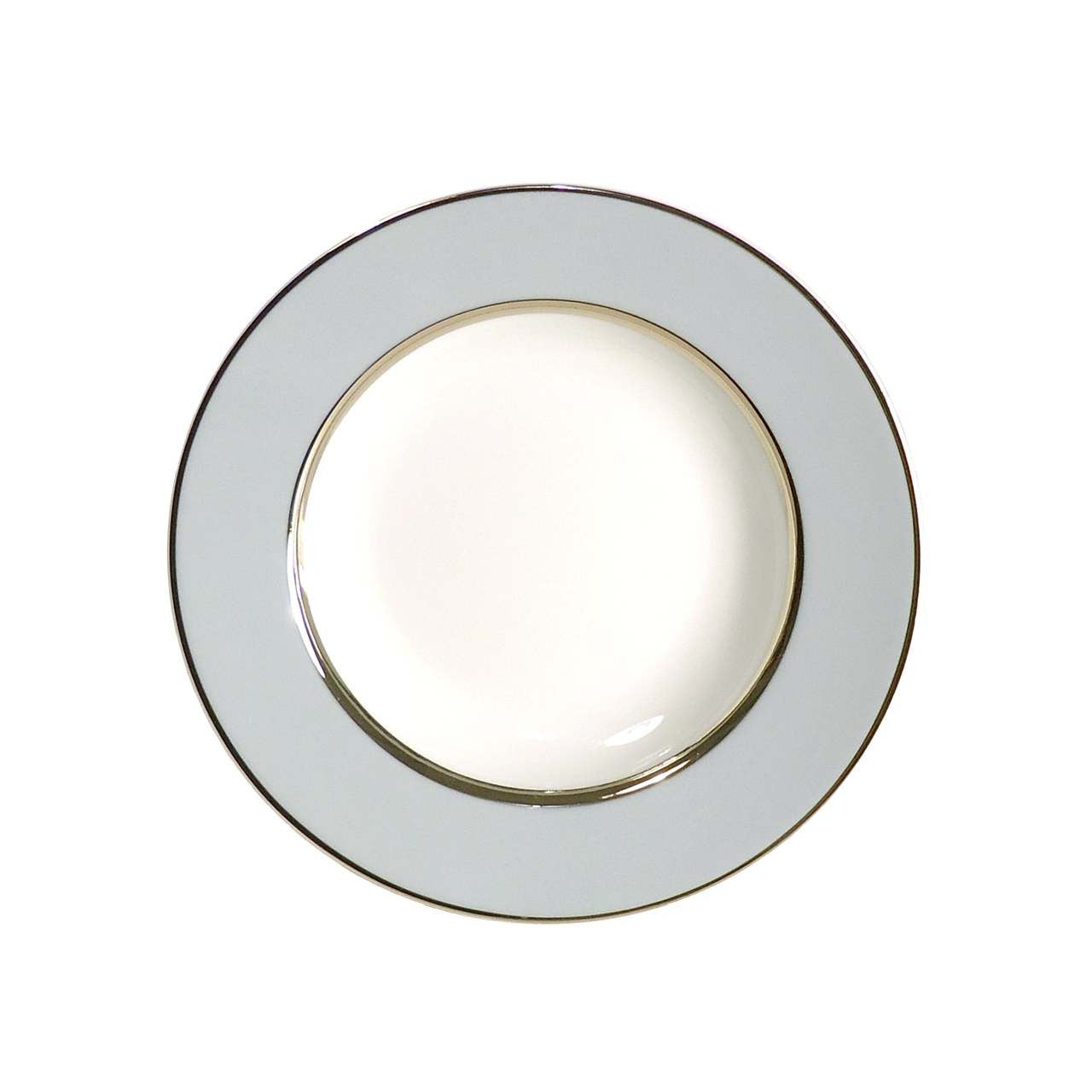 Royal Limoges Mak Grey Platinum Soup Plate