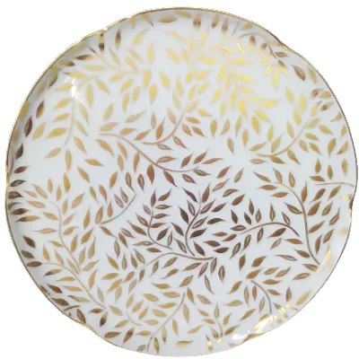 Royal Limoges Olivier Gold Round Flat Platter