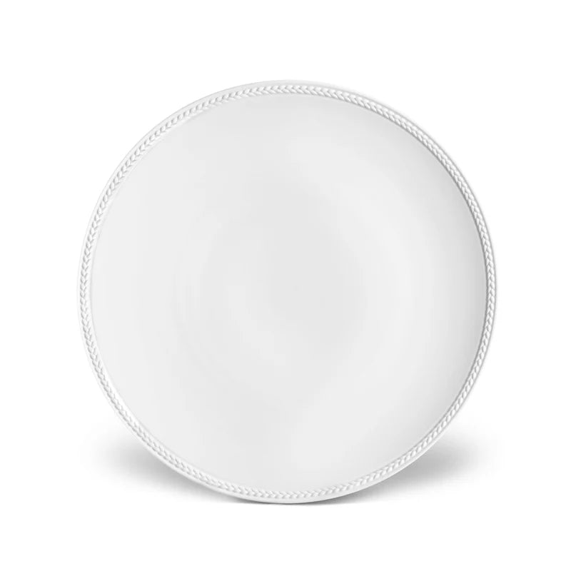 An image of L'Objet Soie Tressée Dinner Plate - White