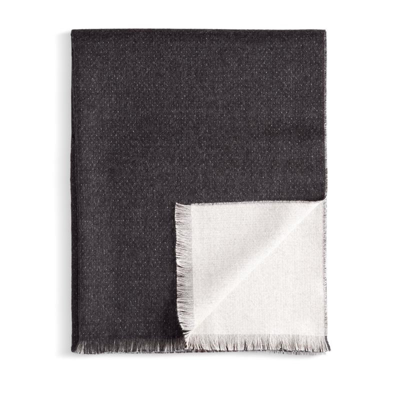 An image of L'Objet Double Face Throw - Black and White