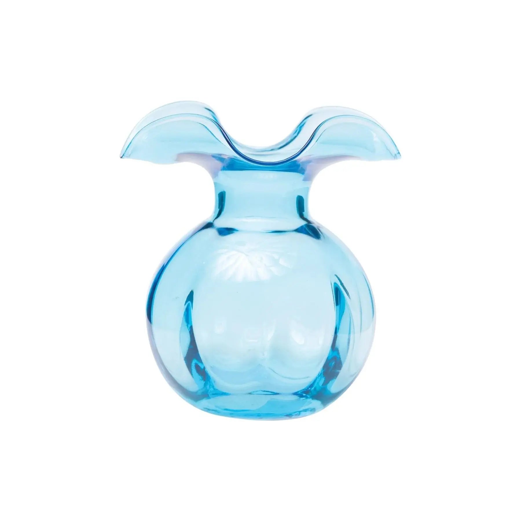 Vietri Hibiscus Aqua Glass Bud Vase