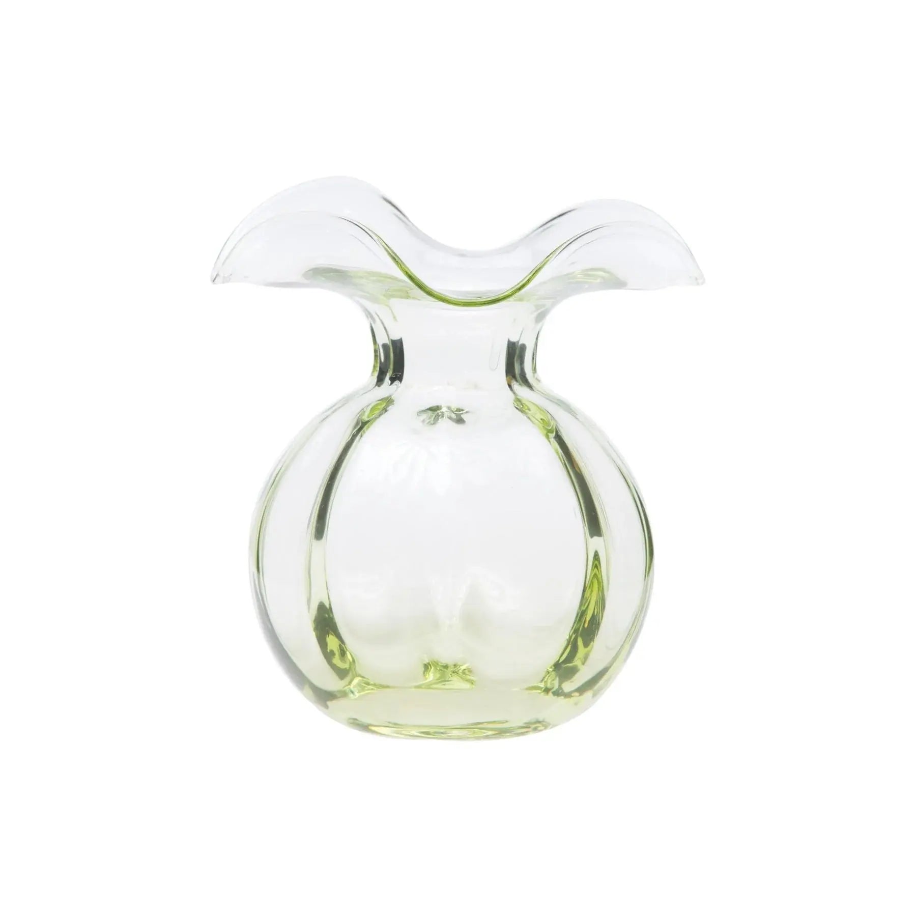 Vietri Hibiscus Glass Bud Vase in Green