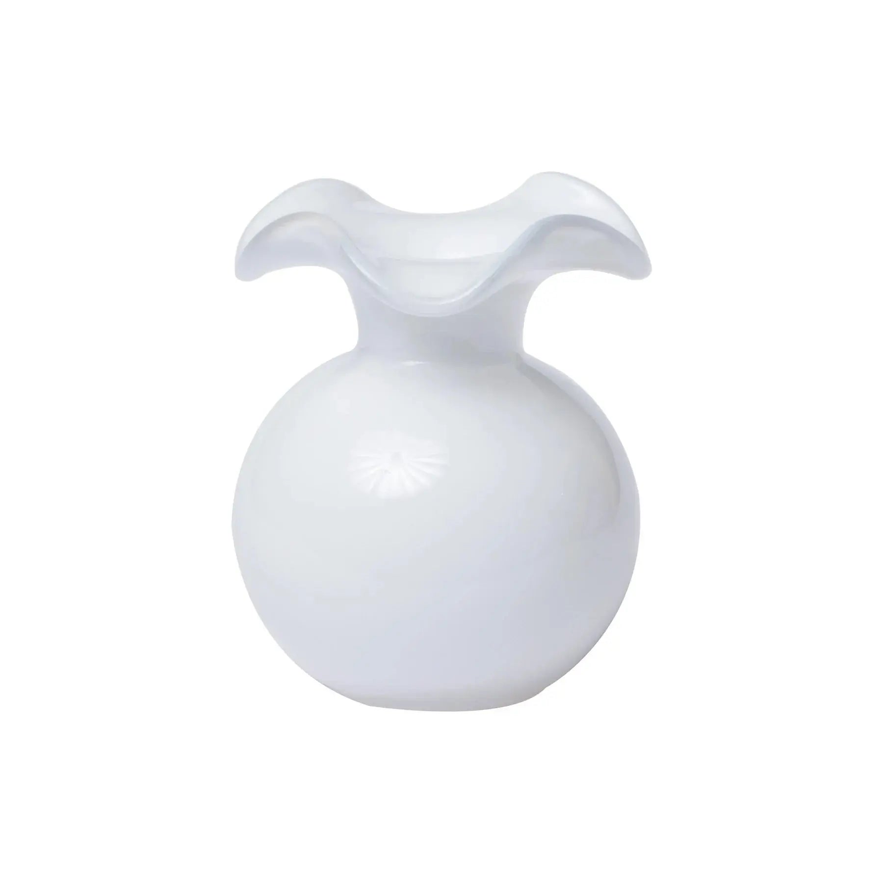 Vietri Hibiscus White Glass Bud Vase