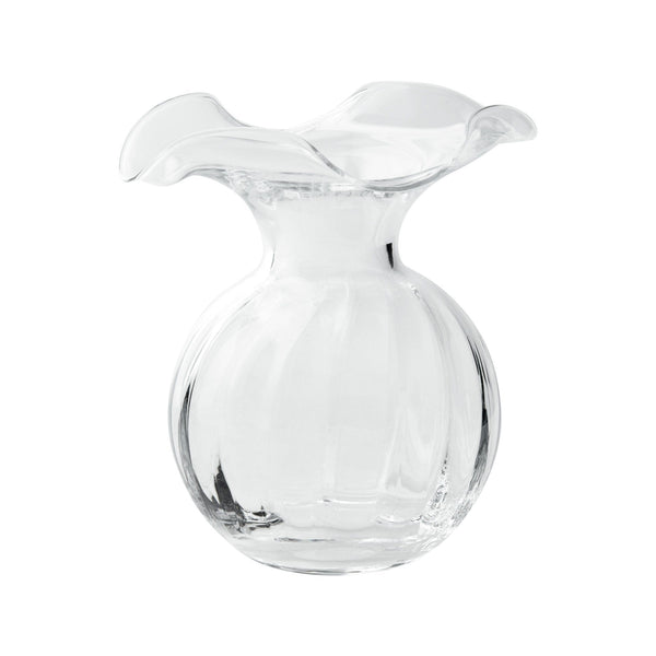 An image of Vietri Hibiscus Glass Fluted Vase