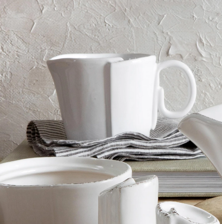 An image of Vietri Lastra White Creamer