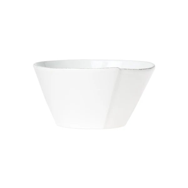 An image of Vietri Lastra White Stacking Serving Bowl