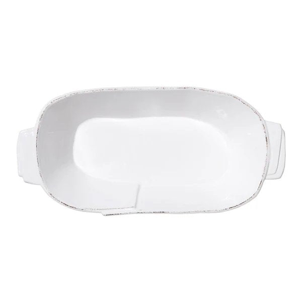An image of Vietri Lastra White Stacking Serving Bowl