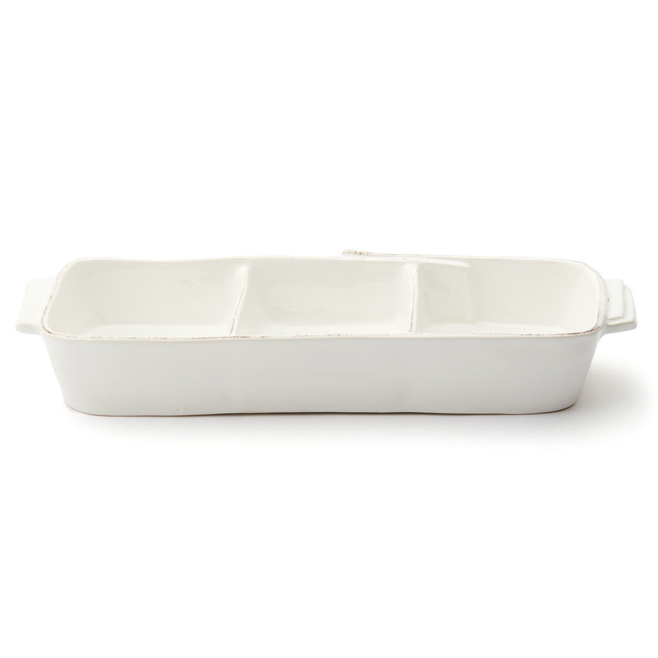 Vietri Lastra White Small Three Part Server