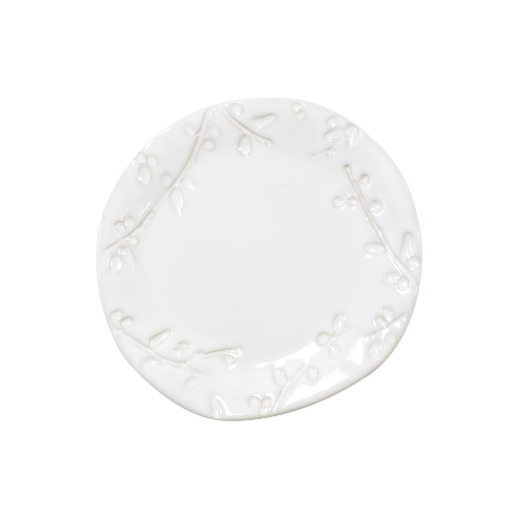 An image of Vietri Incanto Stone White Assorted Canape Plates - Set of 4