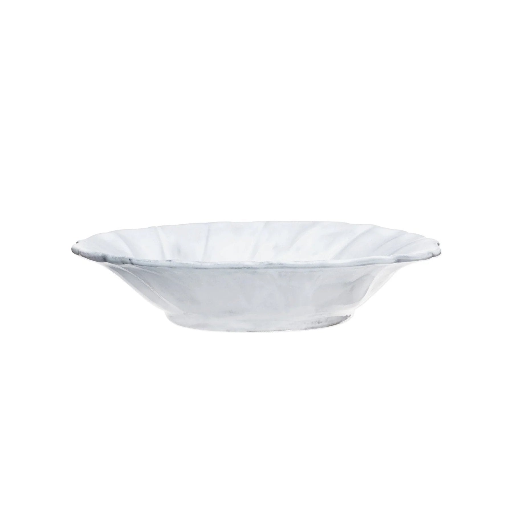 Vietri Incanto White Stone Ruffle Pasta Bowl