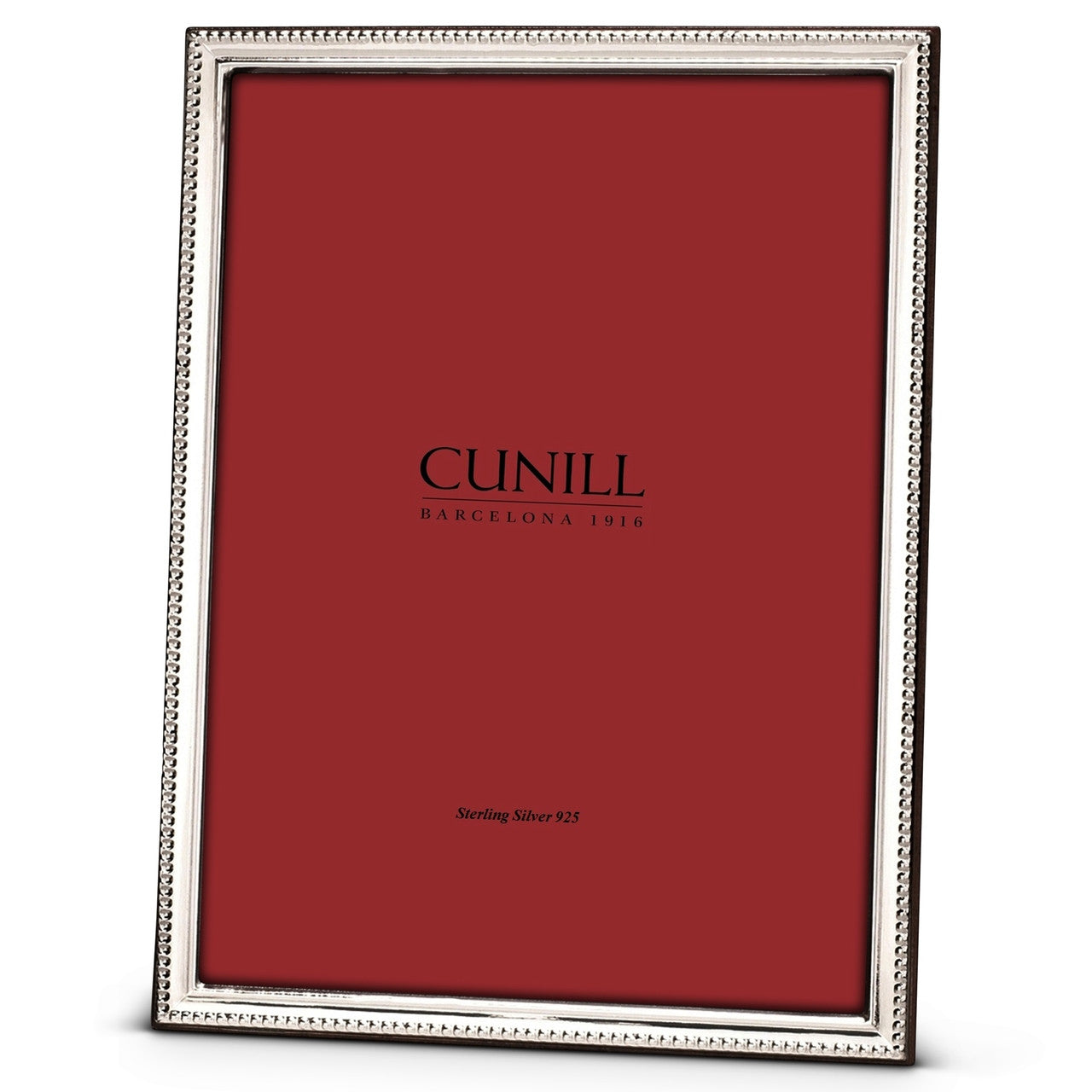 An image of Cunill Sterling Silver Beads Narrow Picture Frame