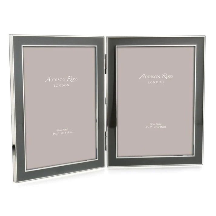 Addison Ross Double Enamel with Silver Frame