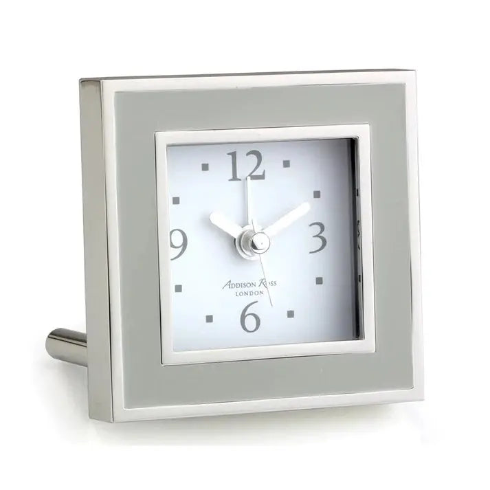 Addison Ross Enamel Chiffon with Silver Trim Alarm Clock 