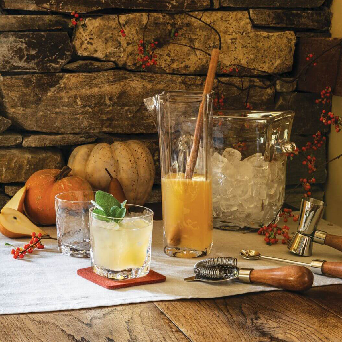 An image of Simon Pearce Woodbury Cocktail Carafe