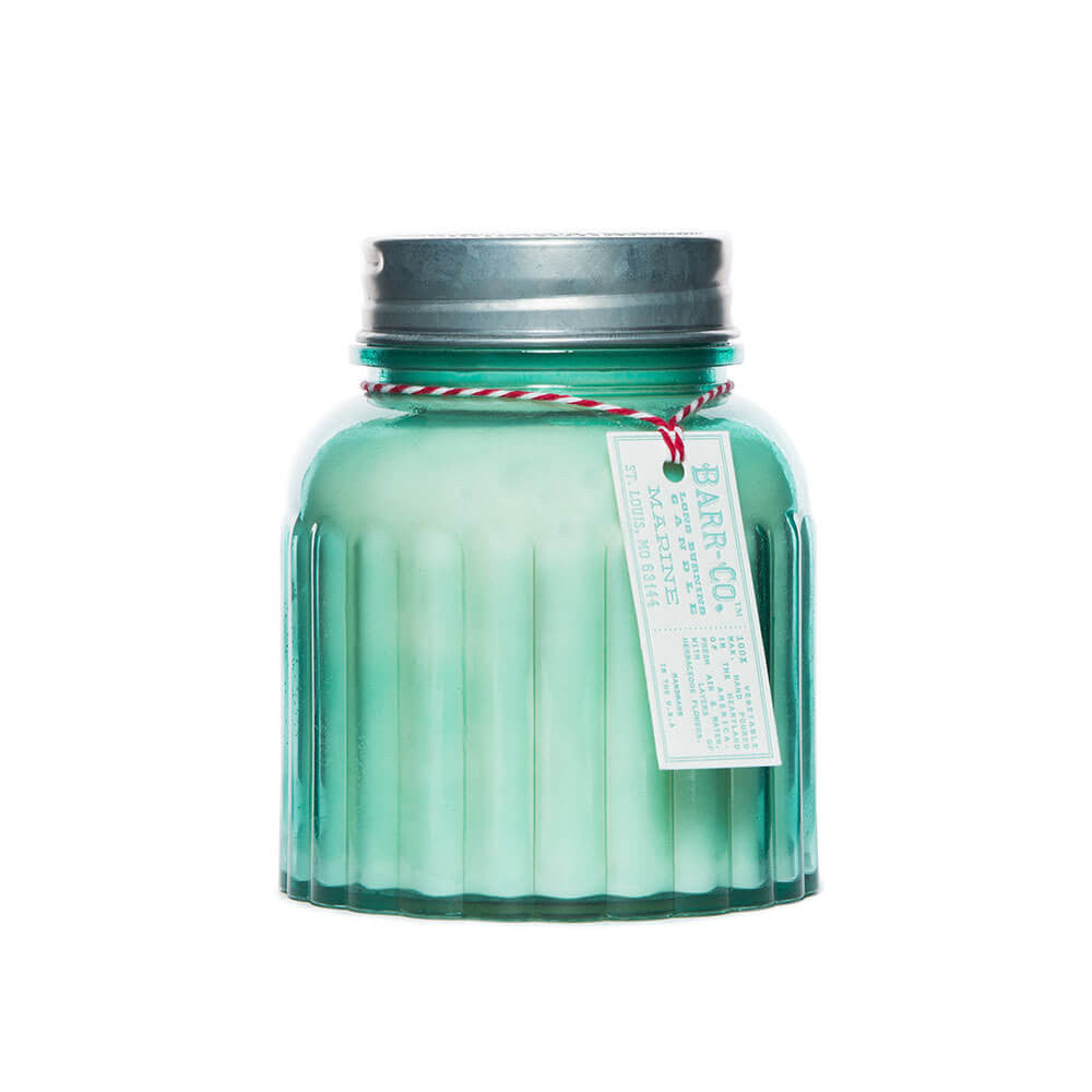 K Hall Studio Barr-Co Marine Apothecary Jar Candle 20 oz