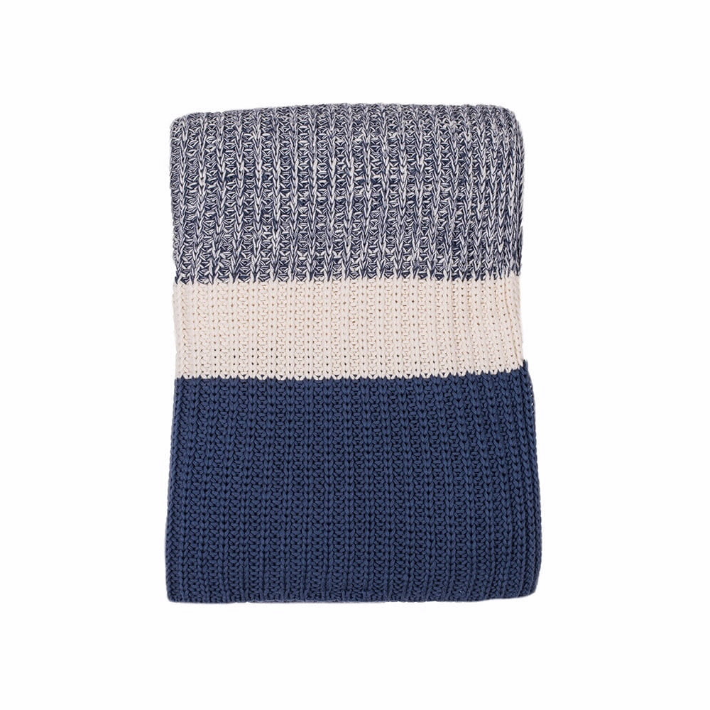 Darzzi Chunky Rib Throw - Blue
