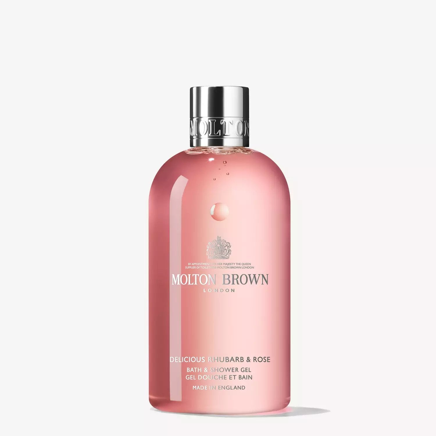 An image of Molton Brown Delicious Rhubarb & Rose Bath & Shower Gel 10 fl oz